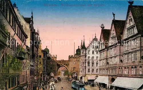 AK / Ansichtskarte Muenchen Neuhauserstrasse Karlstor Kat. Muenchen