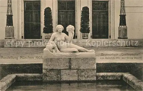 AK / Ansichtskarte Muenchen Ausstellung Brunnenfigur Quellnymphe Kat. Muenchen