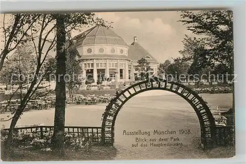 AK / Ansichtskarte Muenchen Ausstellung Hauptrestaurant Kat. Muenchen