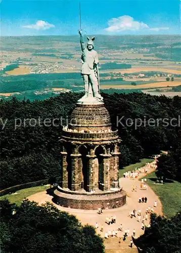 AK / Ansichtskarte Detmold Hermannsdenkmal im Teutoburger Wald Fliegeraufnahme Kat. Detmold