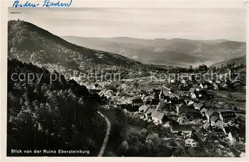 AK / Ansichtskarte Baden Baden Blick von der Ruine Ebersteinburg Kat. Baden Baden