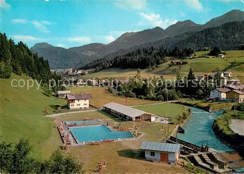 AK / Ansichtskarte Fieberbrunn Tirol Fliegeraufnahme Freibad Kat. Fieberbrunn