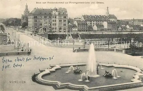 AK / Ansichtskarte Muenchen Friedensdenkmal Prinzregentenbruecke Kat. Muenchen