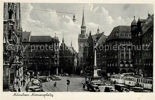 AK / Ansichtskarte Muenchen Marienplatz Kat. Muenchen