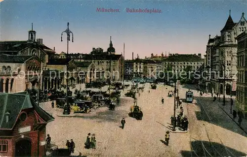 AK / Ansichtskarte Muenchen Bahnhofplatz Kat. Muenchen