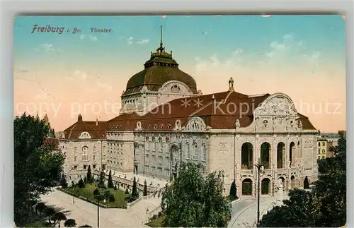 AK / Ansichtskarte Freiburg Breisgau Stadttheater Kat. Freiburg im Breisgau