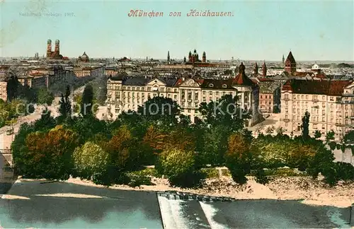 AK / Ansichtskarte Muenchen Blick von Haidhausen Kat. Muenchen