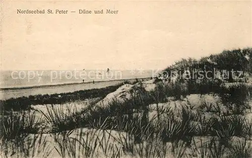 AK / Ansichtskarte St Peter Ording Duene und Meer Kat. Sankt Peter Ording