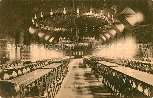 AK / Ansichtskarte Muenchen Koenigliches Hofbraeuhaus Festsaal Kat. Muenchen