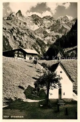 AK / Ansichtskarte Einoedsbach Kapelle mit Maedelegabelgruppe Kat. Oberstdorf