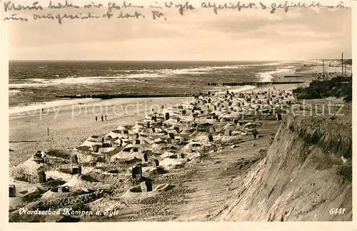 AK / Ansichtskarte Kampen Sylt Nordseestrand Strandburgen Kat. Kampen (Sylt)