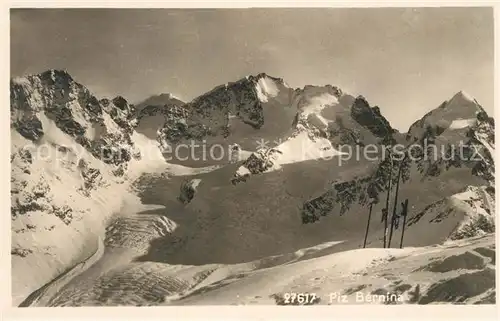 AK / Ansichtskarte Pontresina Piz Bernina Gletscher Kat. Pontresina