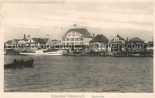 AK / Ansichtskarte Travemuende Ostseebad Vorderreihe Hafen Kat. Luebeck