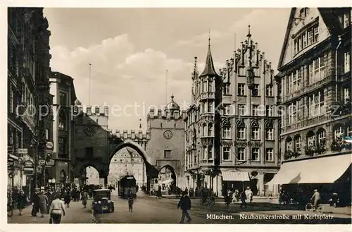 AK / Ansichtskarte Muenchen Karlsplatz Neuhauserstrasse Strassenbahn Kat. Muenchen