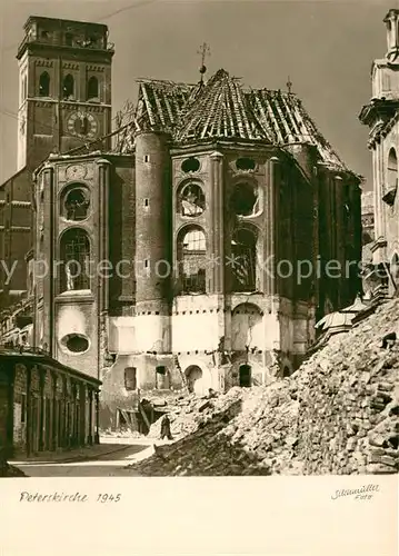 AK / Ansichtskarte Muenchen Ruine Sankt Peterskirche Kat. Muenchen