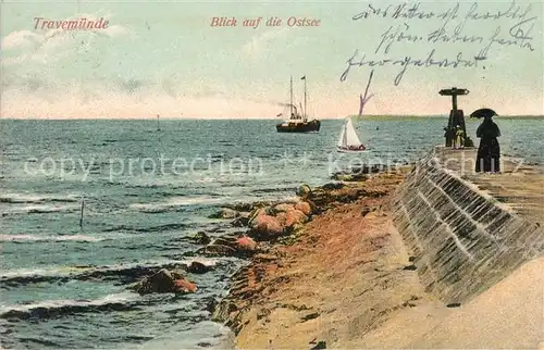 AK / Ansichtskarte Travemuende Ostseebad Ostsee Mole Kat. Luebeck