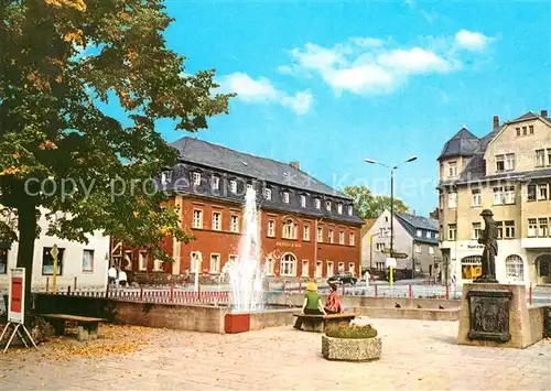 AK / Ansichtskarte Brand Erbisdorf Markt Brunnen Denkmal Statue Kat. Brand Erbisdorf