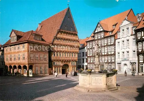 AK / Ansichtskarte Hildesheim Marktplatz Baeckeramtshaus Knochenhaueramtshaus Kat. Hildesheim