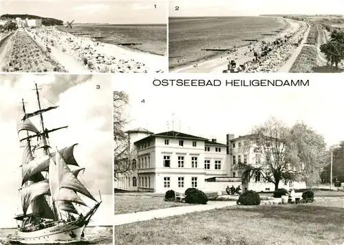 AK / Ansichtskarte Heiligendamm Ostseebad Blick zum Strand Segelschulschiff Wilhelm Pieck Sanatorium fuer Werktaetige Kat. Bad Doberan