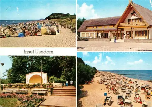 AK / Ansichtskarte Insel Usedom Koelpinsee Strand Konzertplatz Damerow Forstferienheim Koserow Strad