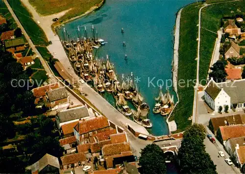 AK / Ansichtskarte Greetsiel Hafen Fliegeraufnahme Kat. Krummhoern