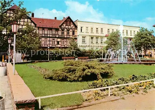 AK / Ansichtskarte Wernigerode Harz Nikolaiplatz Springbrunnen Kat. Wernigerode