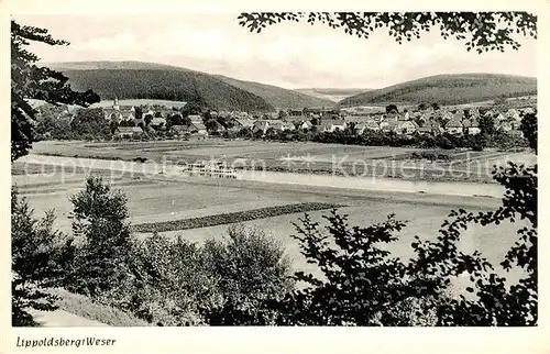 AK / Ansichtskarte Lippoldsberg Weserpartie Panorama Kat. Wahlsburg