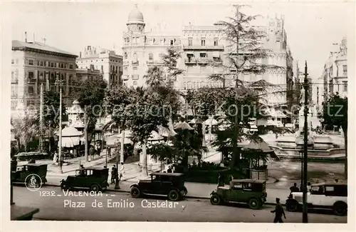 AK / Ansichtskarte Valencia Valenciana Plaza de Emilio Castelar Kat. Valencia