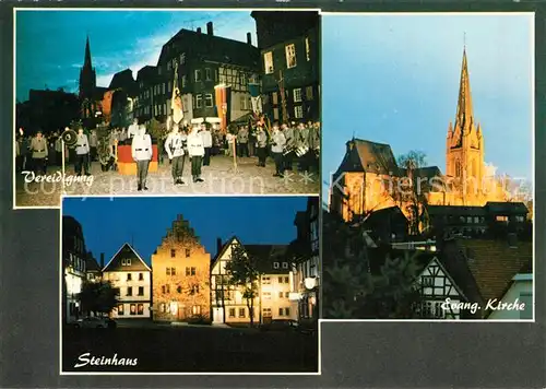 AK / Ansichtskarte Frankenberg Eder Teilansichten historische Stadt Vereidigung Kirche Steinhaus Kat. Frankenberg (Eder)