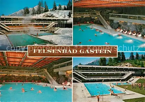 AK / Ansichtskarte Badgastein Felsenbad Thermal und Freischwimmbecken Kat. Bad Gastein