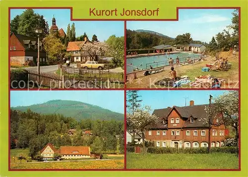 AK / Ansichtskarte Jonsdorf Teilansicht Gebirgspfad Jugendherberge Hilde Coppi Pension Immergruen Kat. Kurort Jonsdorf