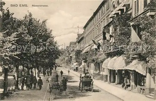 AK / Ansichtskarte Ems Bad Roemerstrasse Kutsche Kat. Bad Ems