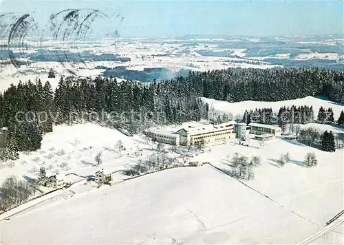 AK / Ansichtskarte Lindenberg Allgaeu Eisenbahn Waisenhort Fliegeraufnahme Kat. Lindenberg i.Allgaeu