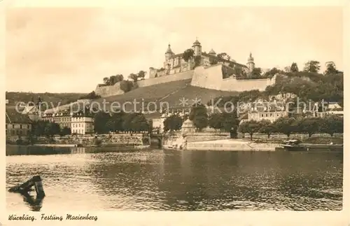 AK / Ansichtskarte Wuerzburg Festung Marienberg Main Kat. Wuerzburg