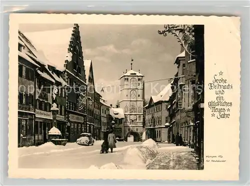 AK / Ansichtskarte Wangen Bodensee Stadttor Winterpanorama Kat. Markdorf