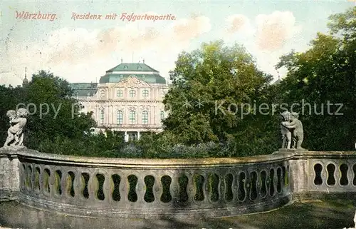 AK / Ansichtskarte Wuerzburg Residenz Terrasse Putten Kat. Wuerzburg