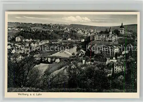 AK / Ansichtskarte Weilburg Lahnbruecke Schloss Kat. Weilburg Lahn