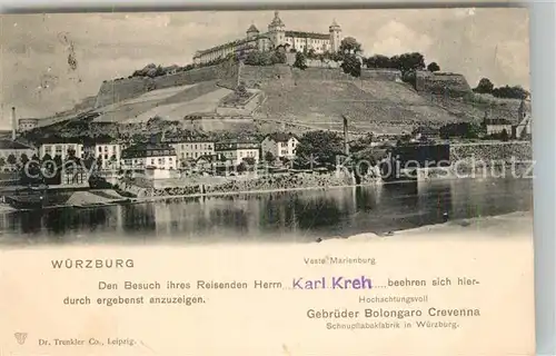 AK / Ansichtskarte Wuerzburg Festung Marienberg  Kat. Wuerzburg