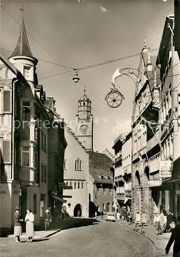 AK / Ansichtskarte Ravensburg Wuerttemberg Marktstrasse mit Blaserturm Kat. Ravensburg