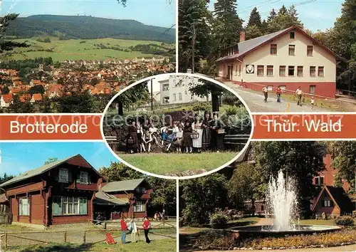 AK / Ansichtskarte Brotterode Gr Inselsberg Waldgaststaette Gehege Brotteroder Trachten Waldgaststaette Dreiherrnstein Platz der Jugend Kat. Brotterode