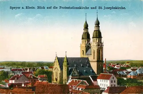 AK / Ansichtskarte Speyer Rhein Josephskirche Protestationskirche Kat. Speyer