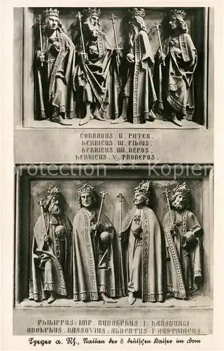 AK / Ansichtskarte Speyer Rhein Statuen der 8 deutschen Kaiser im Dom Kat. Speyer