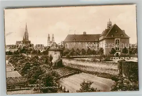 AK / Ansichtskarte Speyer Rhein Alte Stadtmauer Zeppelinschule Kat. Speyer