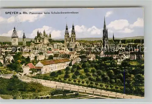 Speyer Rhein Panorama Schulschwesternhaus Kat. Speyer