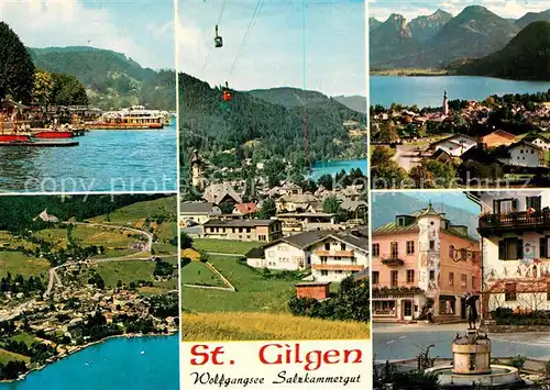 St Gilgen Wolfgangsee Fliegeraufnahme Seilbahn Dorfmotive