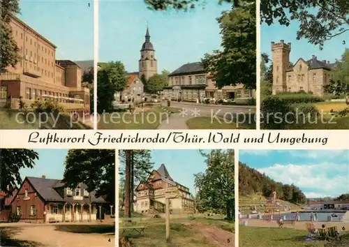 Friedrichroda FDGB Heim Walter Ulbricht Kurpark Schloss Reinhardsbrunn Heuberghaus Spiessberghaus Schwimmbad Kat. Friedrichroda