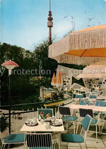 Dortmund Park Cafe Terrasse Aussichtsturm Fernmeldeturm Bundesgartenschau Kat. Dortmund