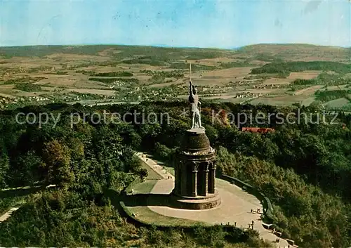 Detmold Hermannsdenkmal Teutoburger Wald Fliegeraufnahme Kat. Detmold