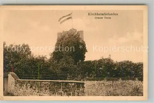 AK / Ansichtskarte Kirchheimbolanden Grauer Turm Kat. Kirchheimbolanden