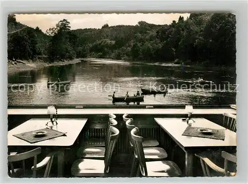 AK / Ansichtskarte Eiswoog Gasthaus Forelle Terrasse Ruderboote Kat. Ramsen